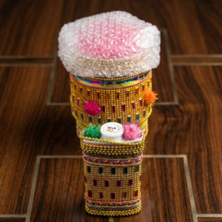 Decorated Powder Box